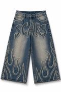 SCARS - "Flame" Denim Jorts