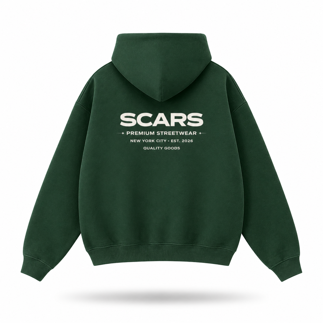 SCARS - Heavyweight Fleece Zip-Up Oversized Hoodie