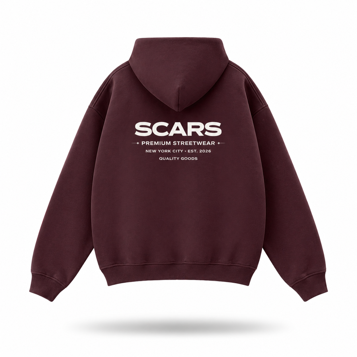 SCARS - Heavyweight Fleece Zip-Up Oversized Hoodie