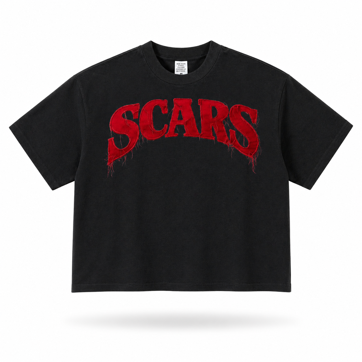 SCARS - Heavyweight Short-Sleeved Oversized Cropped T-Shirt