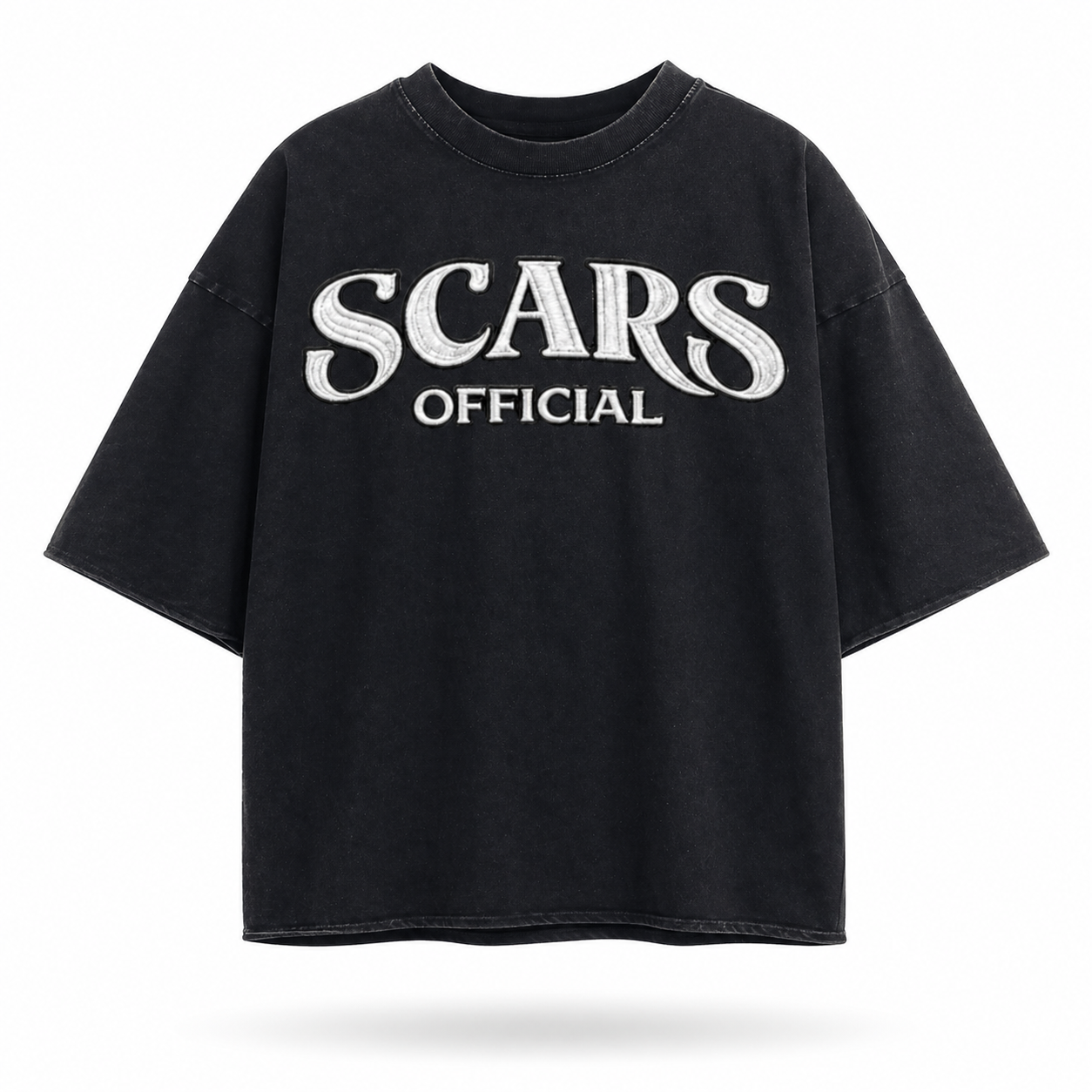 SCARS - Heavyweight Cropped Snow-Washed T-Shirt