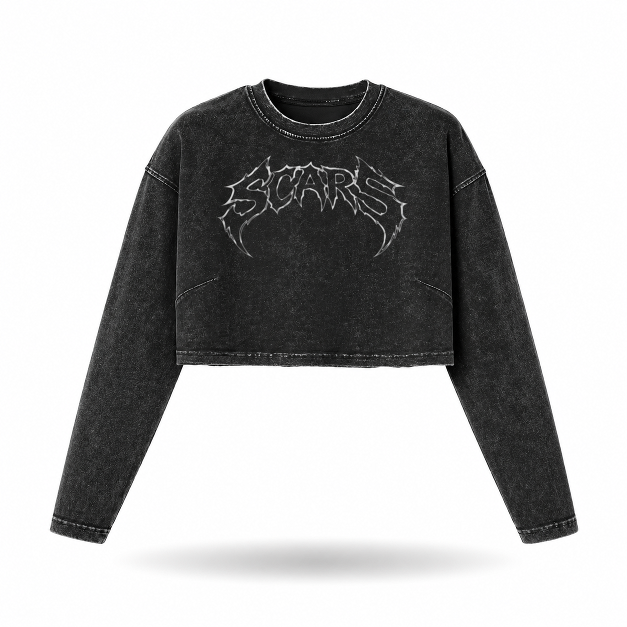 SCARS - Perfect Fit Acid Wash Cropped Long Sleeve