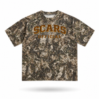 SCARS - Heavyweight Cropped Camouflage Tree Print T-Shirt