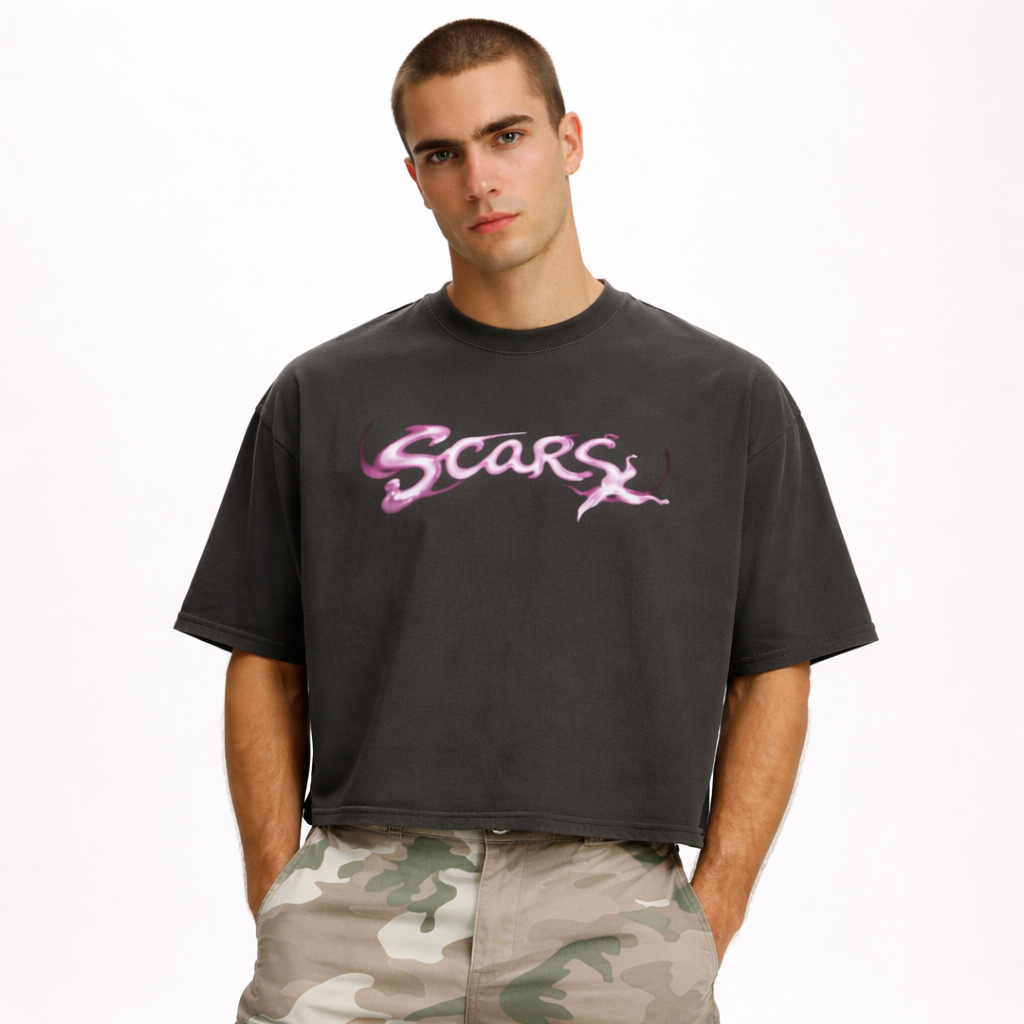SCARS - Heavyweight Cropped Terry T-Shirt