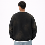 SCARS - Round Neck Washed Distressed Ombre Heavyweight Sweatshirt