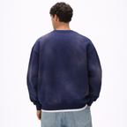SCARS - Round Neck Washed Distressed Ombre Heavyweight Sweatshirt