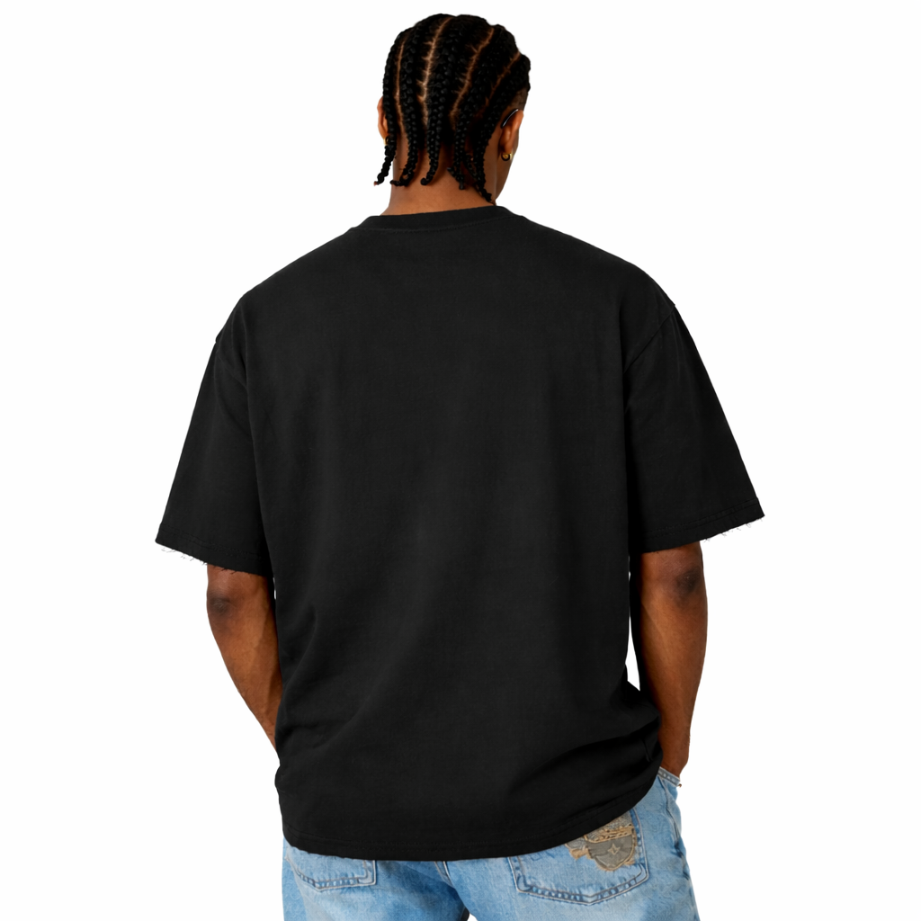 SCARS - Boxy Half Sleeve Raw Edge T-Shirt
