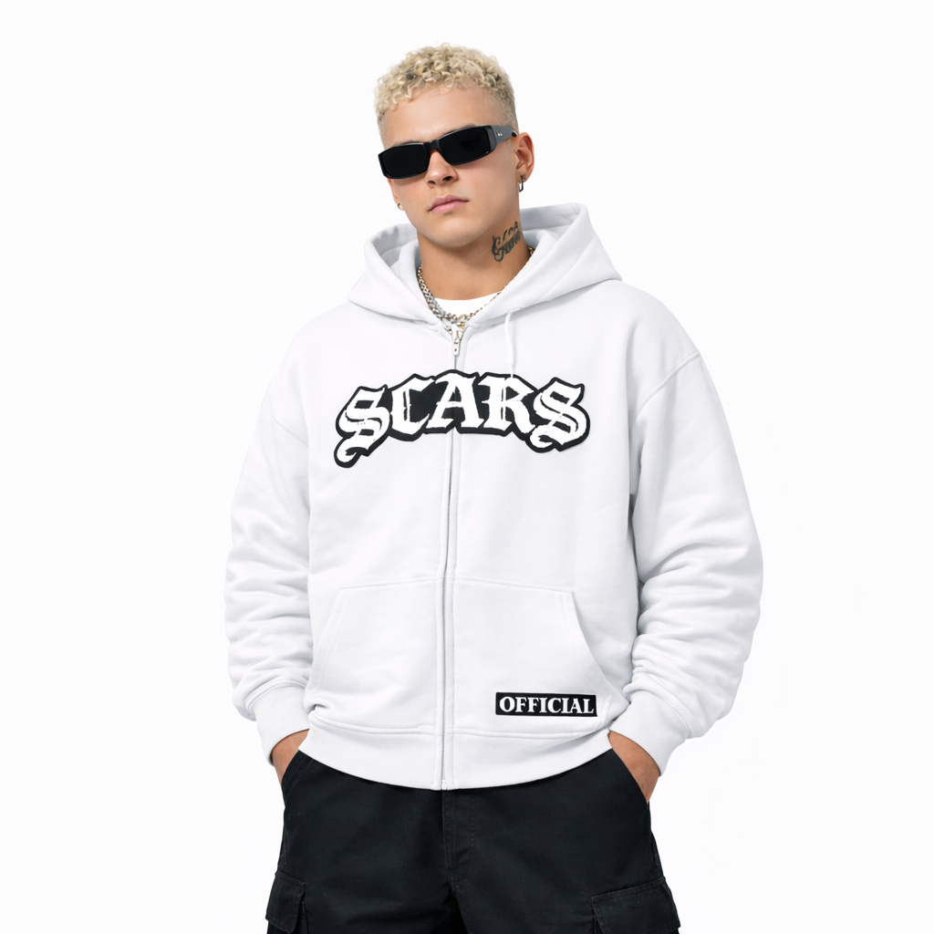 SCARS - Heavyweight Oversized Zip-Up Hoodie
