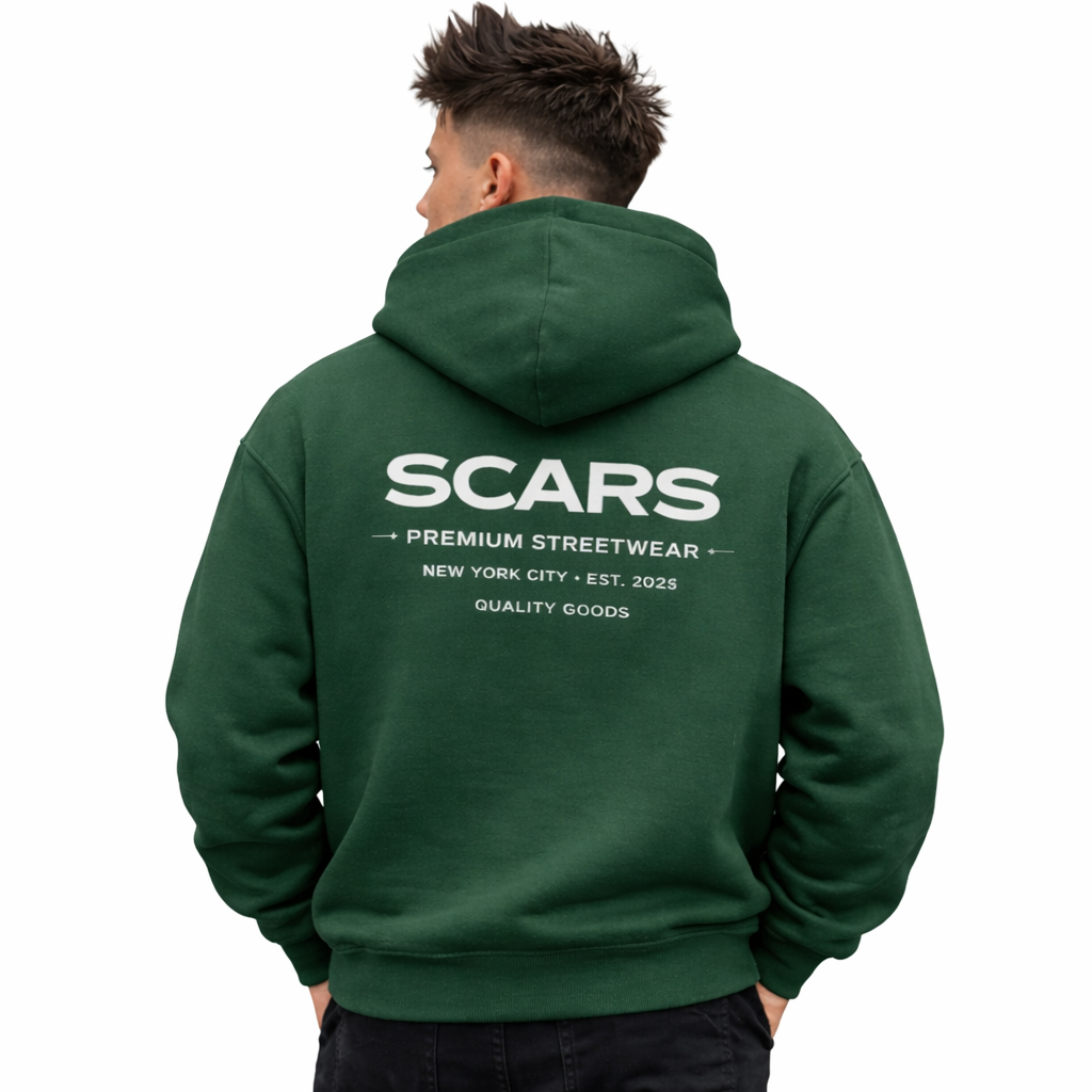 SCARS - Heavyweight Fleece Zip-Up Oversized Hoodie