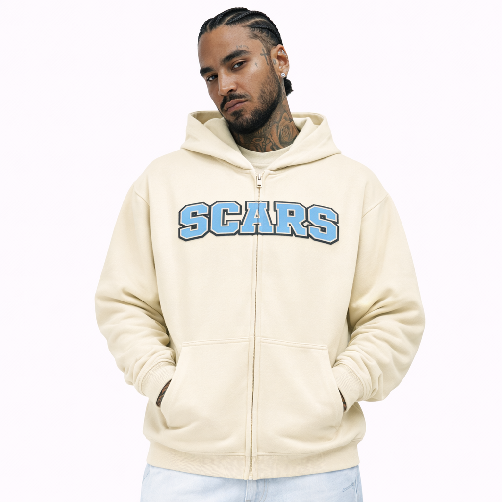 SCARS - Heavyweight Oversized Zip-Up Hoodie