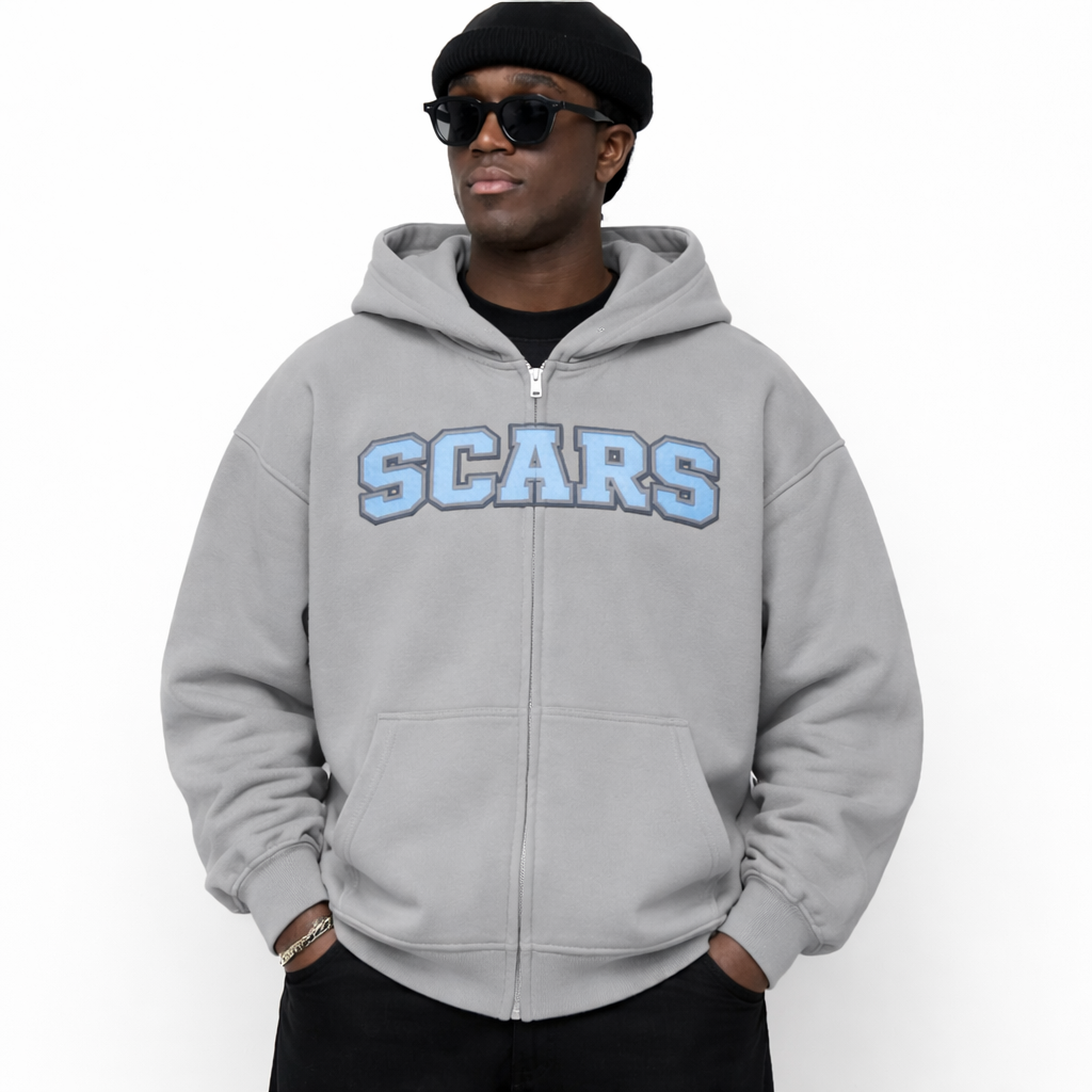 SCARS - Heavyweight Oversized Zip-Up Hoodie