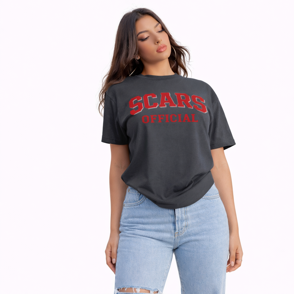 SCARS - Oversized Heavyweight  Solid Color T-Shirt