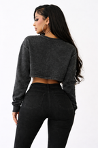 SCARS - Perfect Fit Acid Wash Cropped Long Sleeve