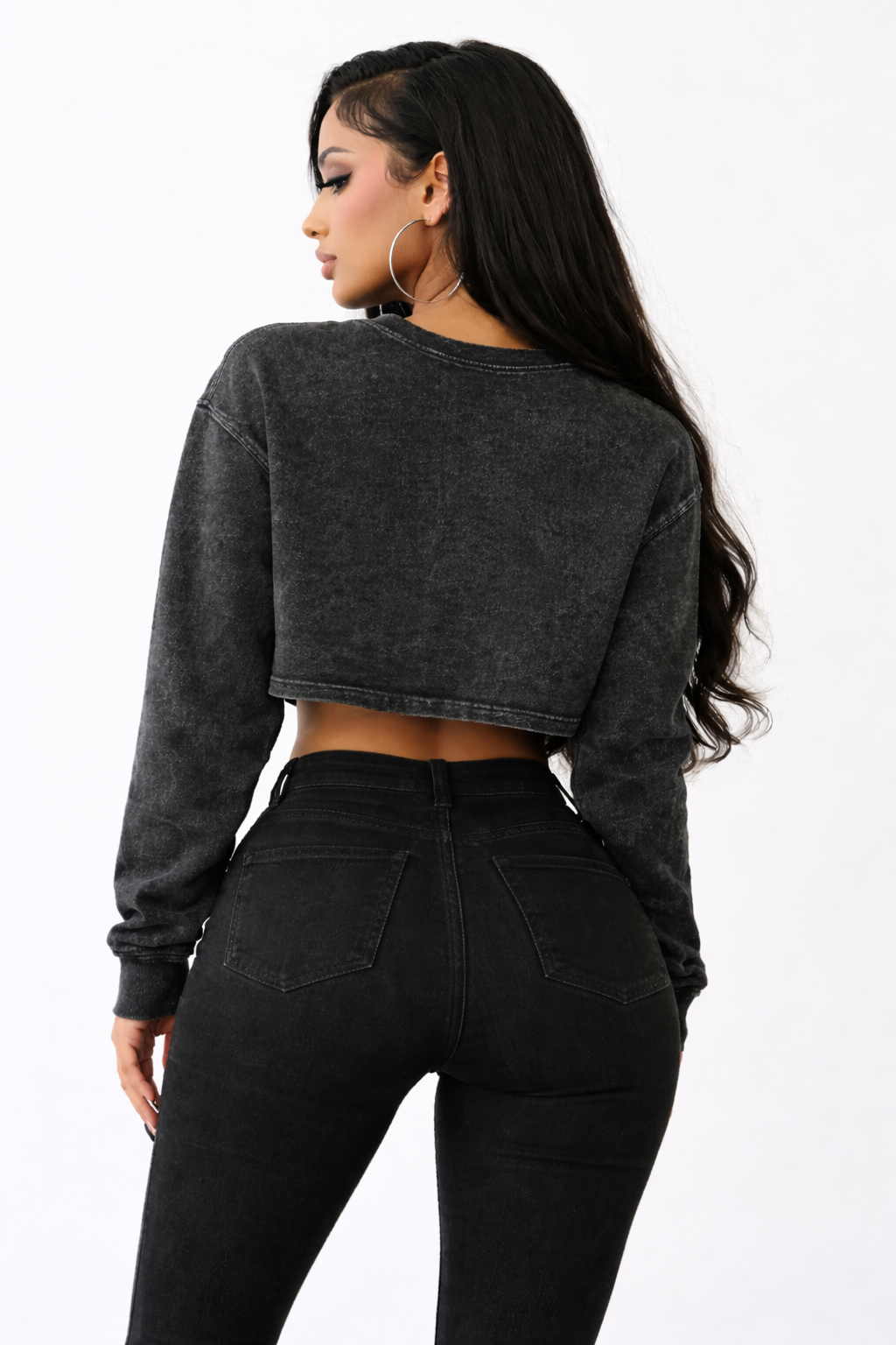 SCARS - Perfect Fit Acid Wash Cropped Long Sleeve