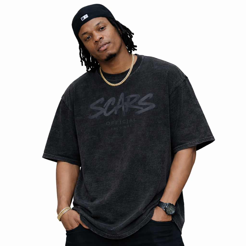 SCARS - Texture Washed Boxy T-Shirt