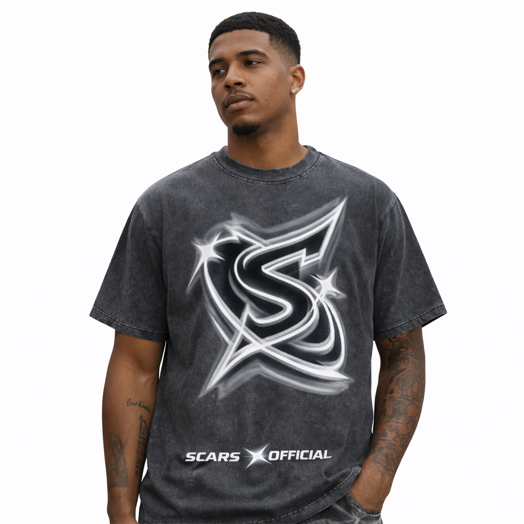 SCARS - Heavyweight Oversized Snow Wash T-shirt