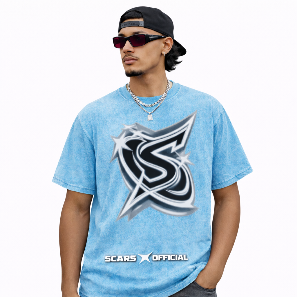 SCARS - Heavyweight Oversized Snow Wash T-shirt