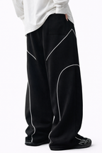SCARS - Contrast Binding Drawstring Casual Sweatpants