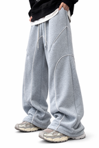SCARS - Contrast Binding Drawstring Casual Sweatpants