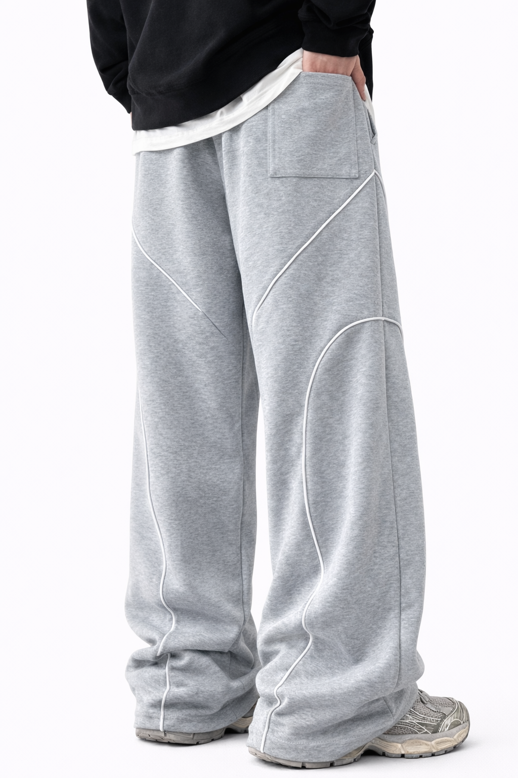 SCARS - Contrast Binding Drawstring Casual Sweatpants