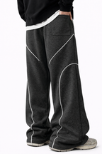 SCARS - Contrast Binding Drawstring Casual Sweatpants