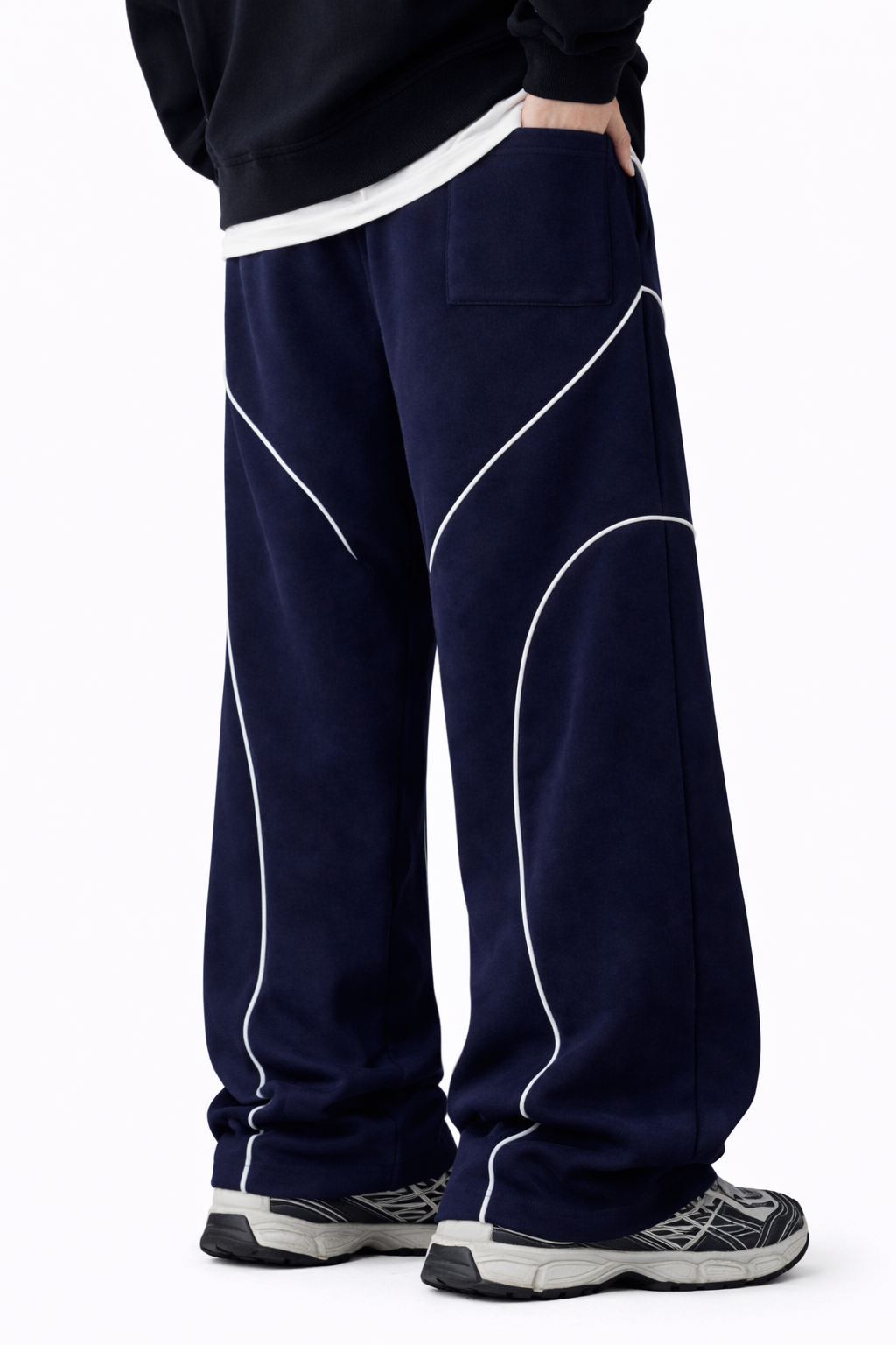 SCARS - Contrast Binding Drawstring Casual Sweatpants