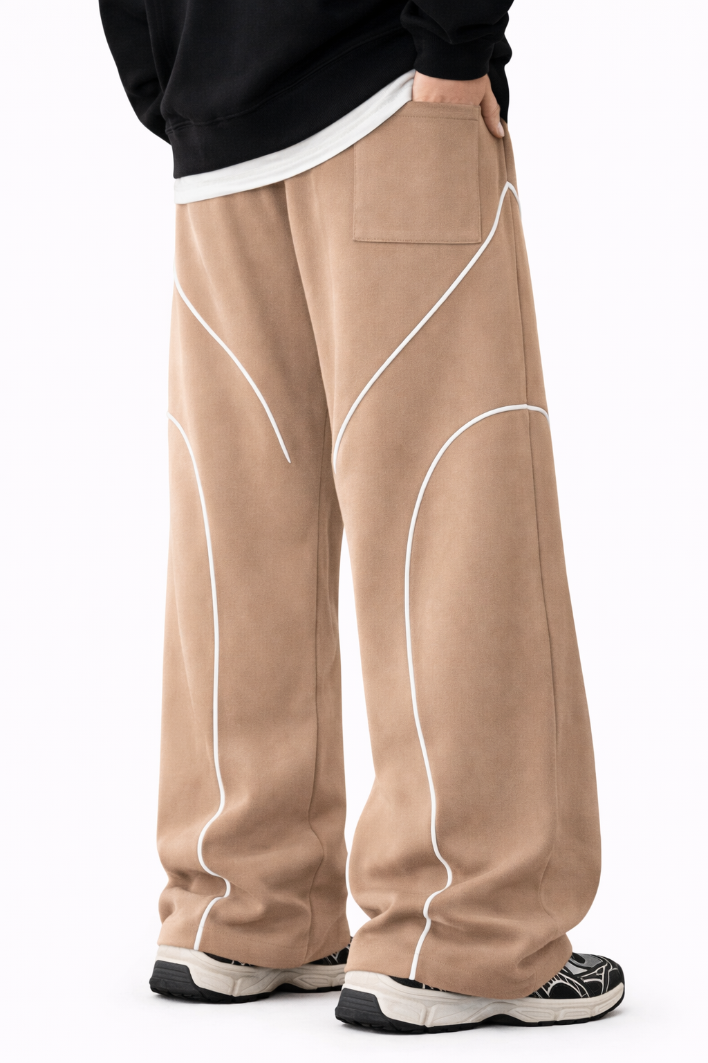 SCARS - Contrast Binding Drawstring Casual Sweatpants