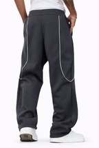 SCARS - Drawstring Waist Pockets Wide Leg Loose Casual Sweatpants