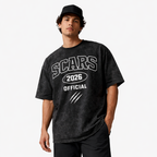 SCARS - Snow Washed Oversized Cotton T-Shirt