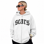 SCARS - Relaxed Oversized Zip-Up Hoodie