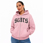 SCARS - Relaxed Oversized Zip-Up Hoodie