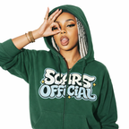 SCARS - Heavyweight Boxy Cropped Fleece Zip-Up Hoodie