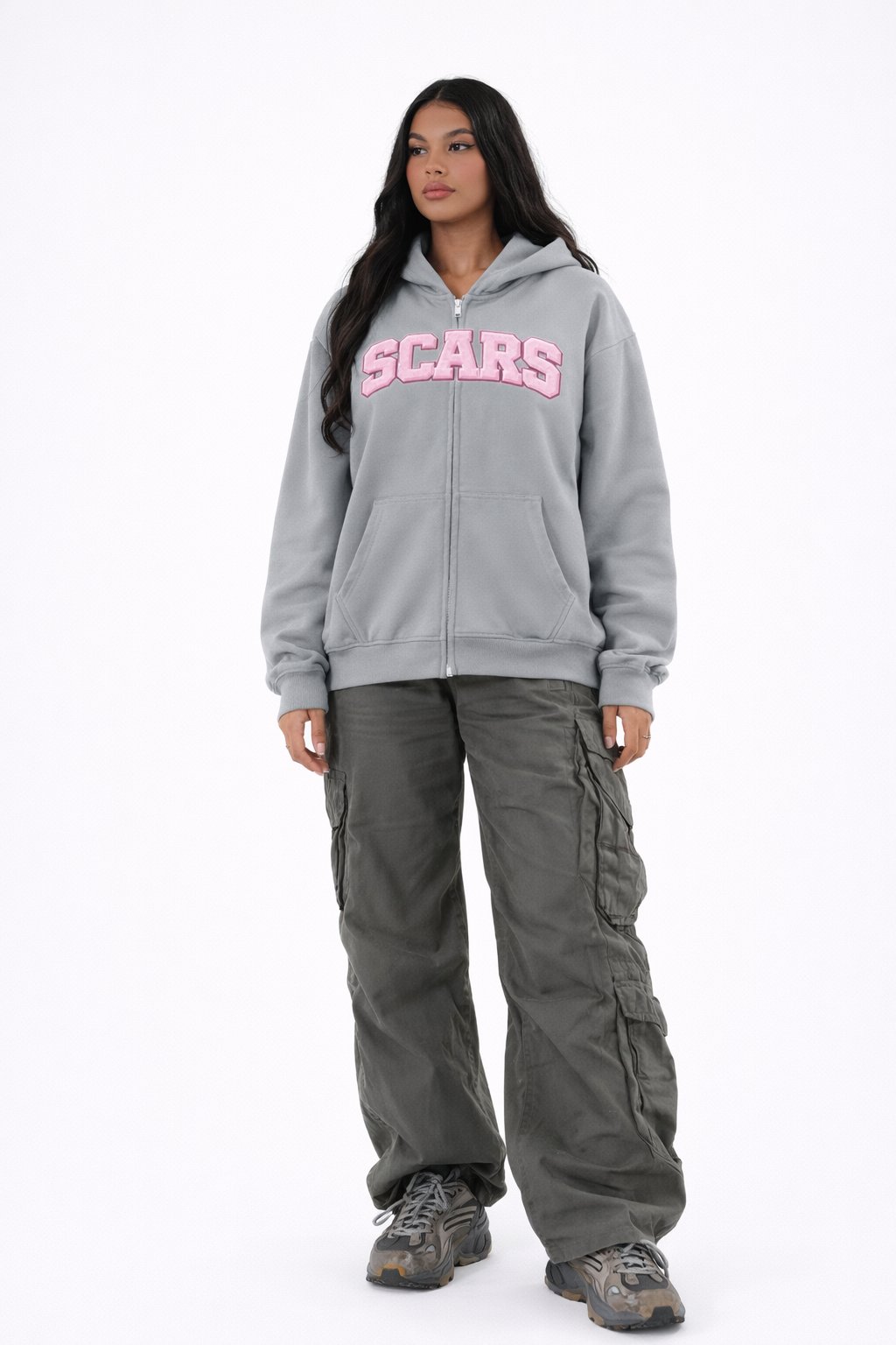 SCARS - Heavyweight Cropped Double-Zip Hoodie