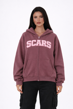 SCARS - Heavyweight Cropped Double-Zip Hoodie