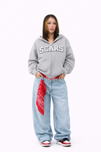 SCARS - Heavyweight Cropped Double-Zip Hoodie