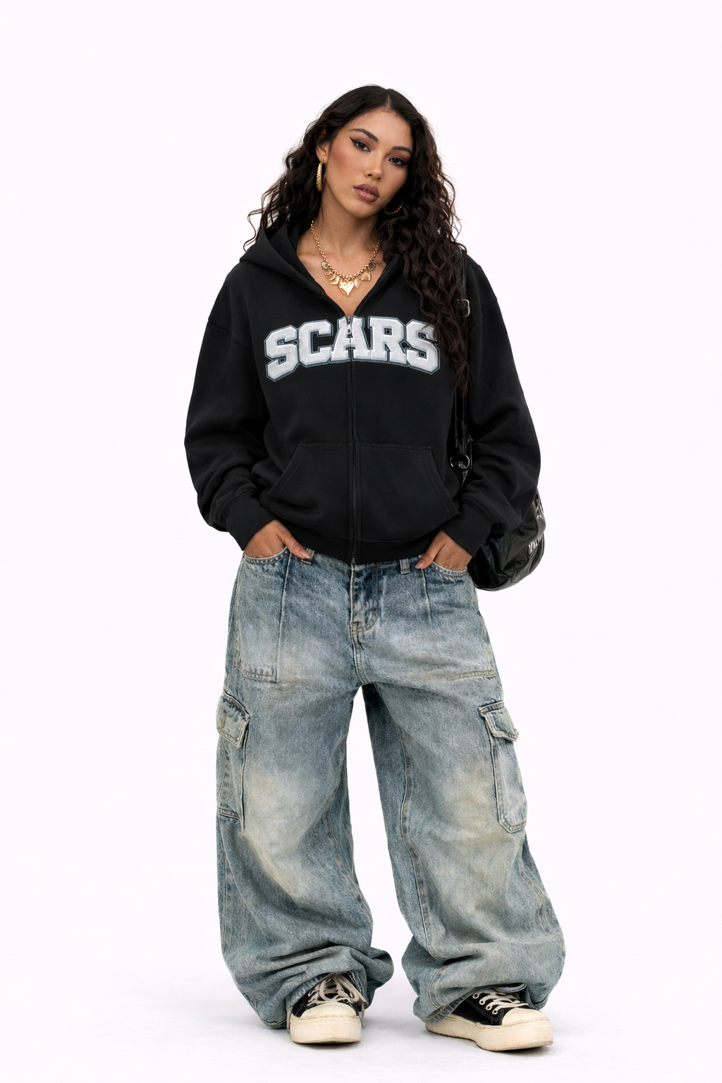 SCARS - Heavyweight Cropped Double-Zip Hoodie
