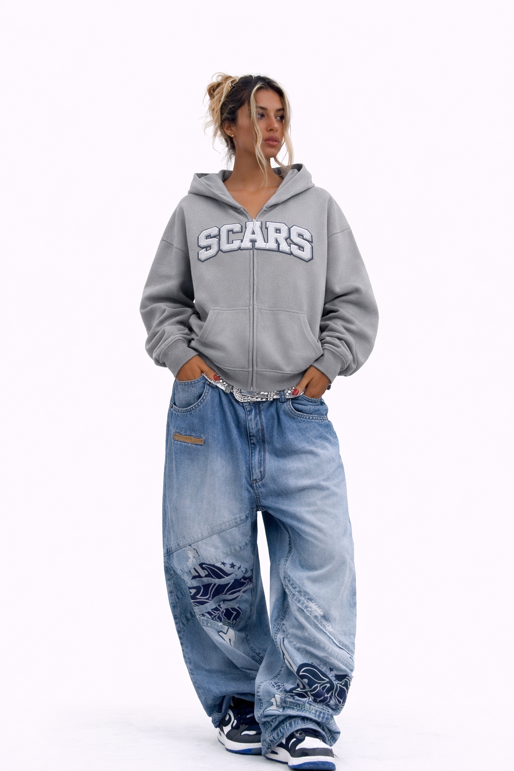SCARS - Heavyweight Cropped Double-Zip Hoodie