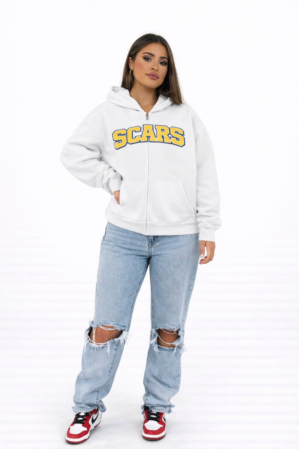 SCARS - Heavyweight Cropped Double-Zip Hoodie