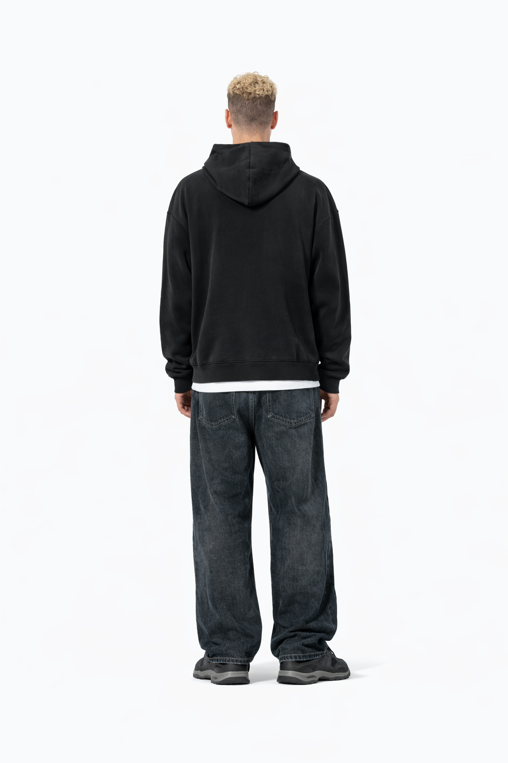 SCARS - Heavyweight Washed Distressed Dystopian Zip-Up Hoodie