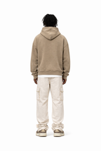 SCARS - Heavyweight Washed Distressed Dystopian Zip-Up Hoodie