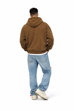 SCARS - Heavyweight Washed Distressed Dystopian Zip-Up Hoodie