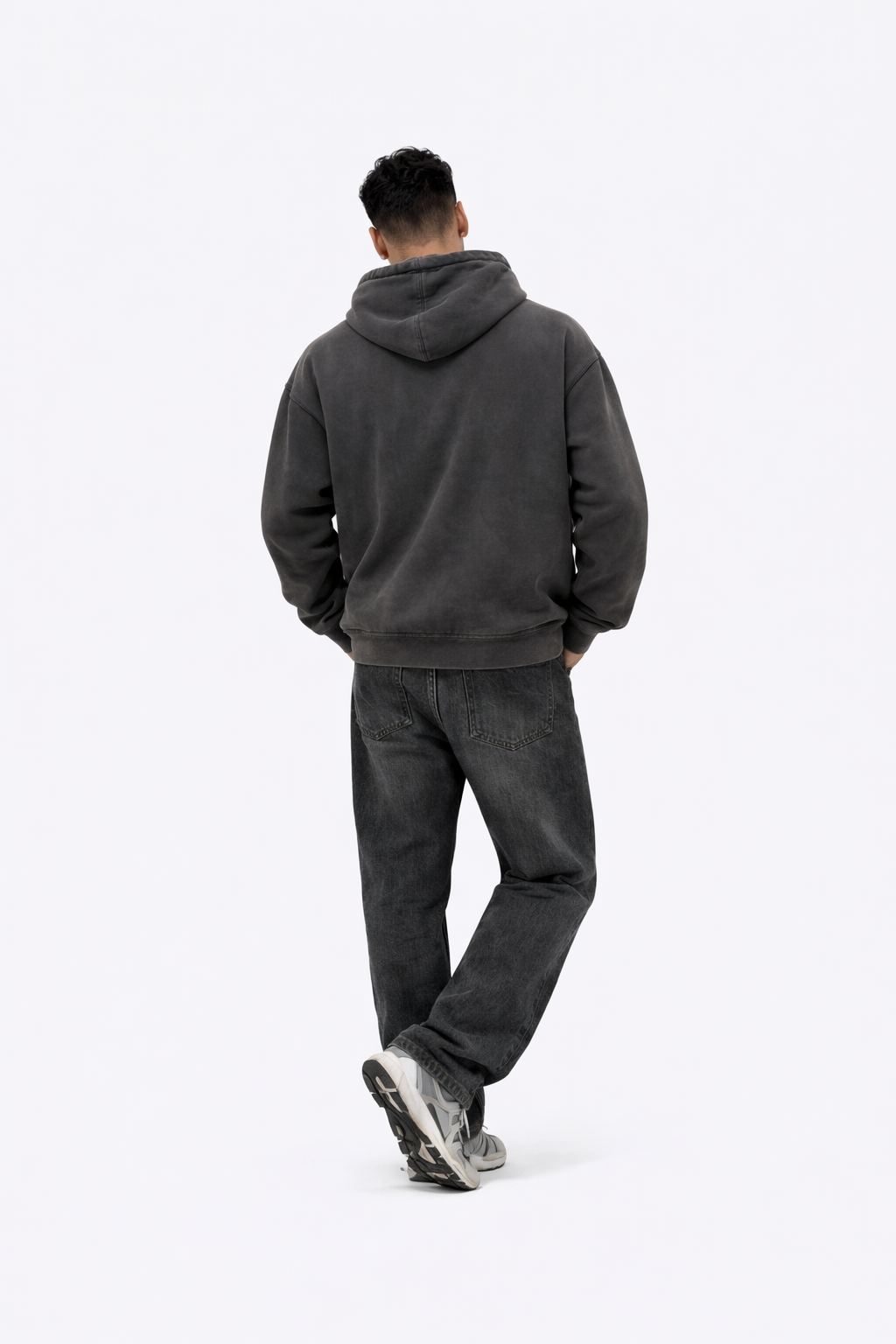 SCARS - Heavyweight Washed Distressed Dystopian Zip-Up Hoodie