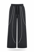 SCARS - Drawstring Waist Pockets Wide Leg Loose Casual Sweatpants