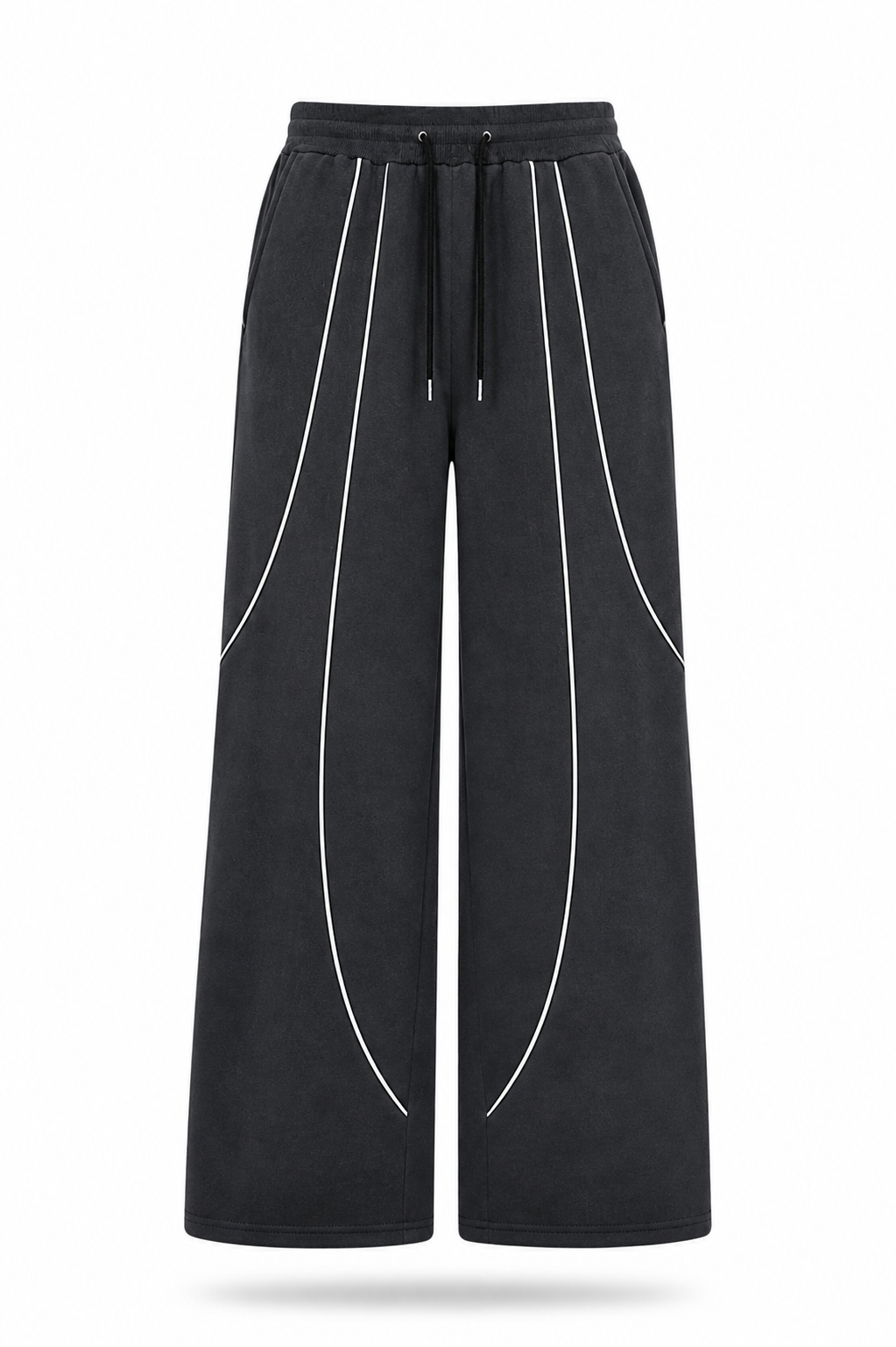 SCARS - Drawstring Waist Pockets Wide Leg Loose Casual Sweatpants