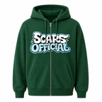 SCARS - Heavyweight Boxy Cropped Fleece Zip-Up Hoodie