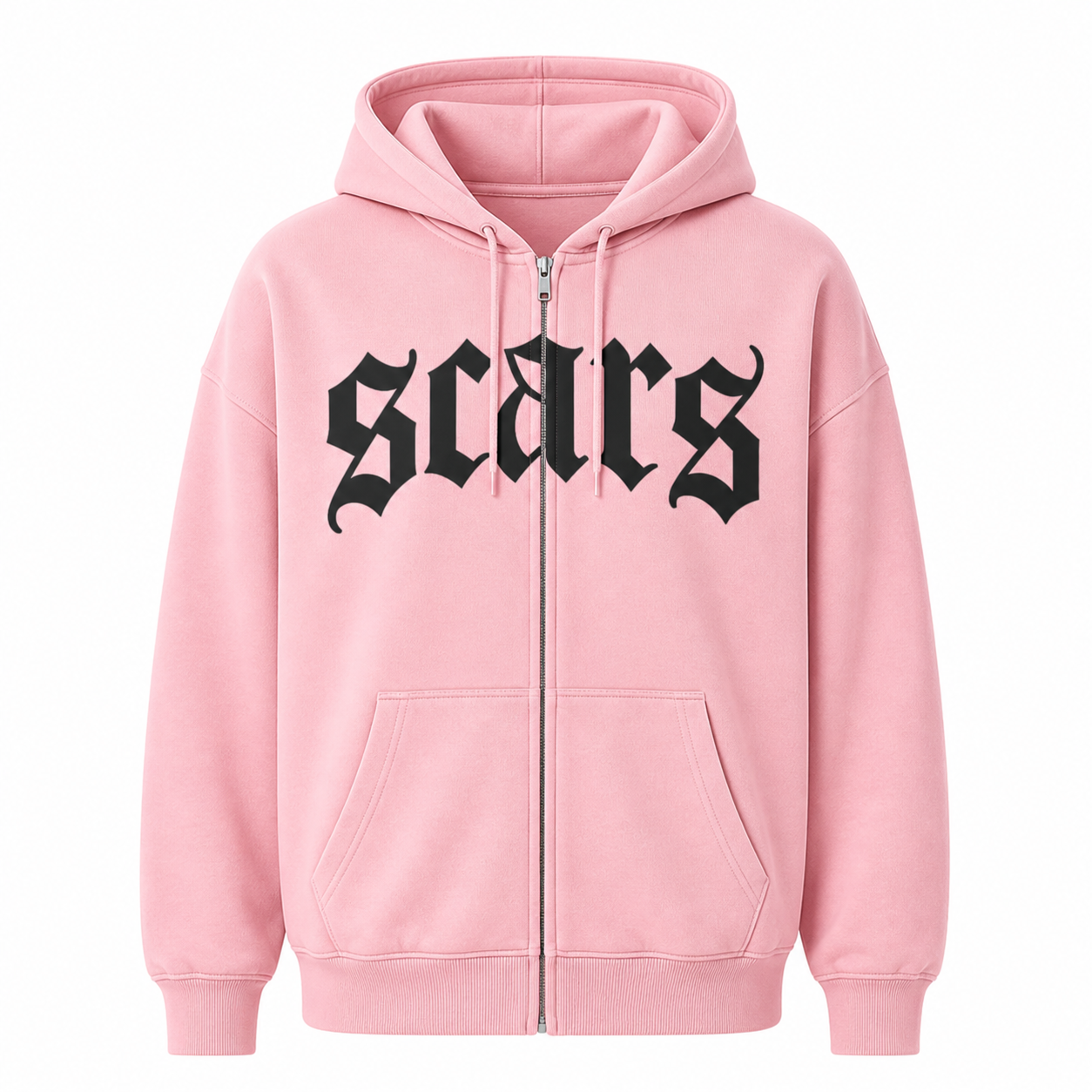 SCARS - Relaxed Oversized Zip-Up Hoodie
