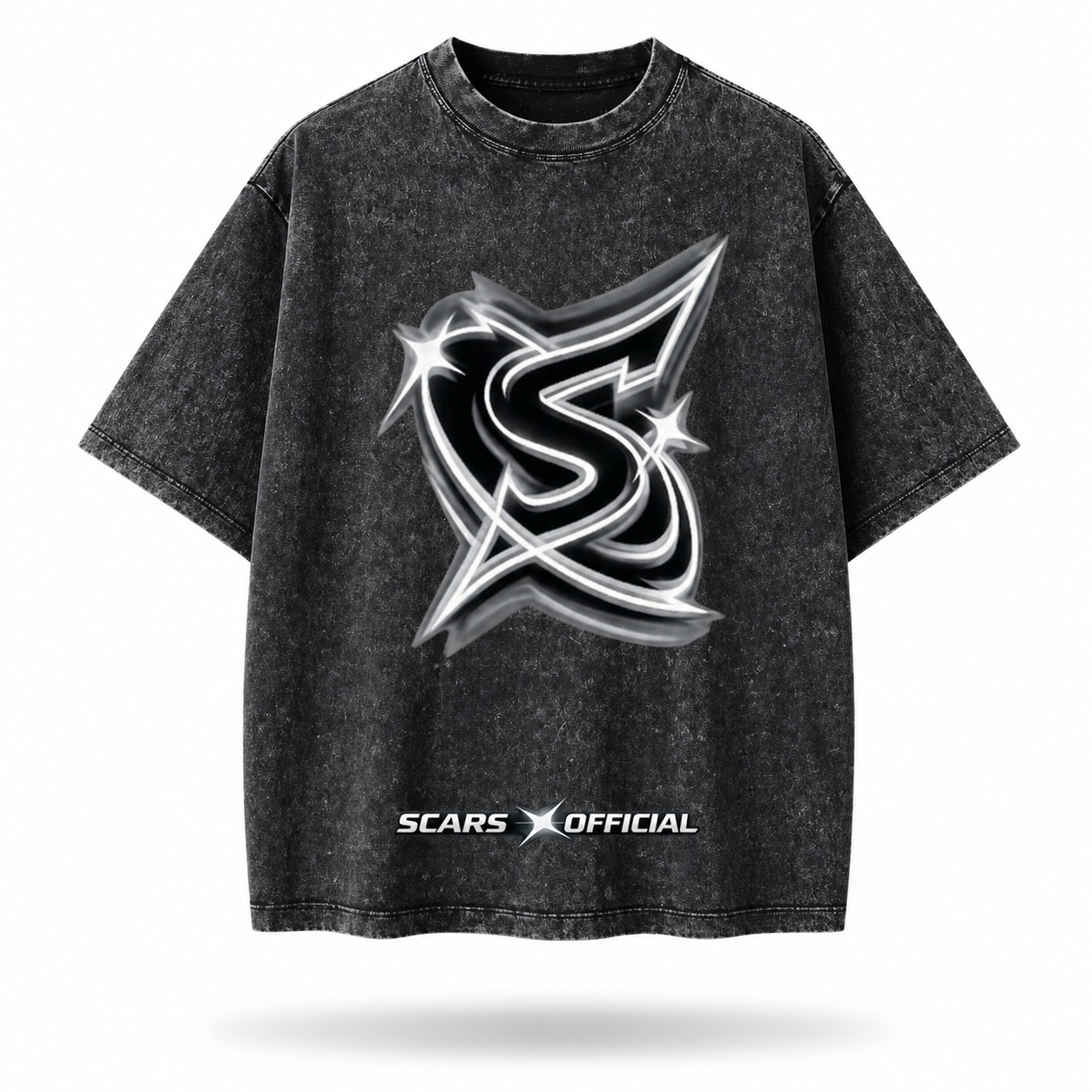SCARS - Heavyweight Oversized Snow Wash T-shirt