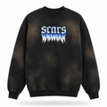 SCARS - Round Neck Washed Distressed Ombre Heavyweight Sweatshirt