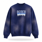 SCARS - Round Neck Washed Distressed Ombre Heavyweight Sweatshirt