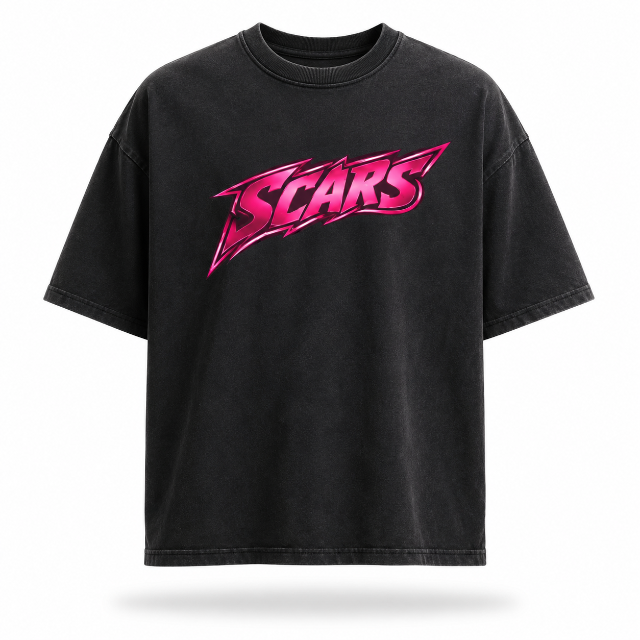 SCARS - Heavyweight Cropped Snow-Washed T-Shirt